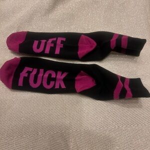 Black and Pinkish purple Men's Socks